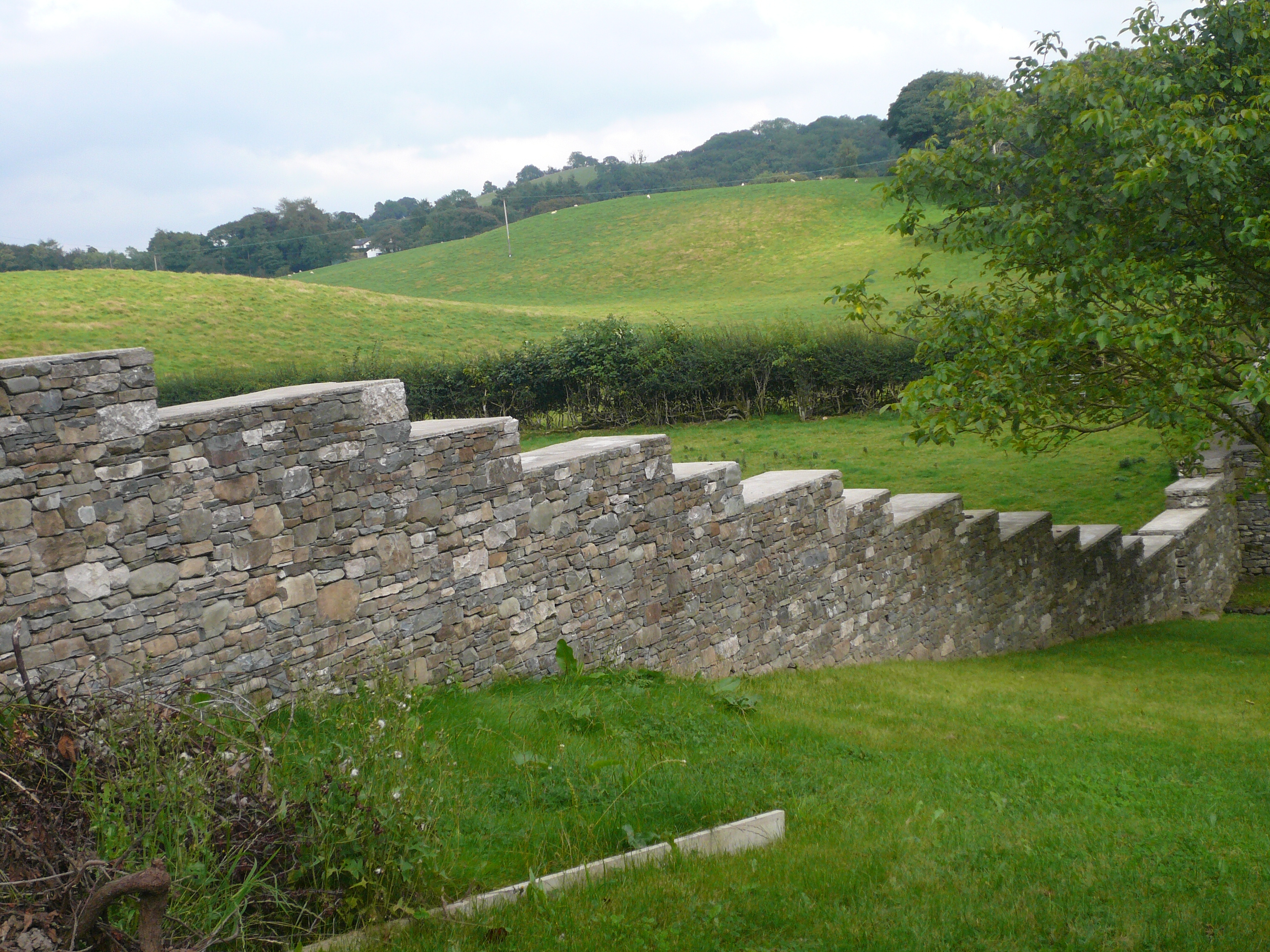 Long View of Wall Behind Barn